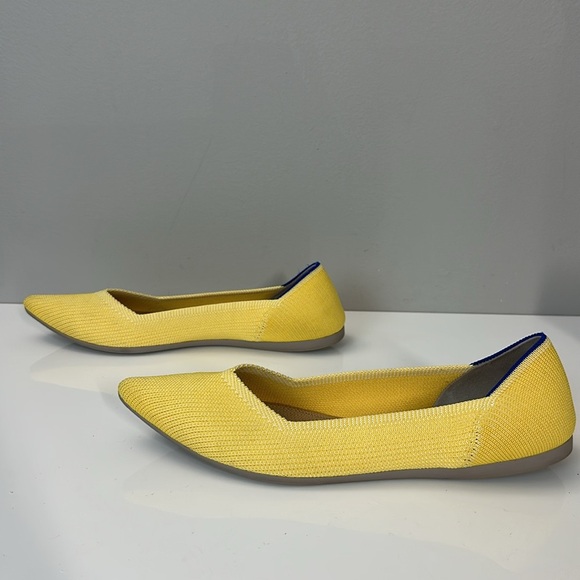 Rothy’s Sunshine Yellow The Point Flats Size 10 - Picture 3 of 15